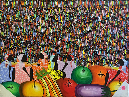 Africanas con Fruta by artist Luckenson  Augustin